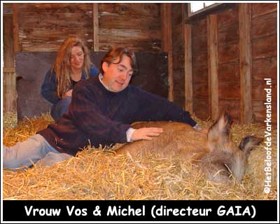 Vrouw Vos & Michel (directeur GAIA)